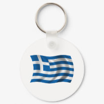 Wavy greece Flag keychains