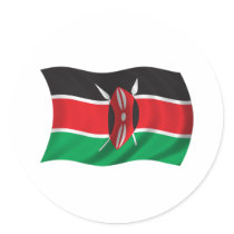 Wavy Kenya Flag stickers by teyes143 Wavy Kenya Flag stickers
