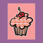 wavy lines cupcake