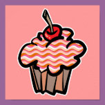 wavy lines cupcake