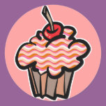 wavy lines cupcake