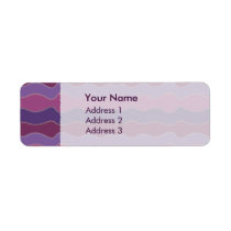 Wavy Lines Purple Address Labels