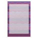 Wavy Lines Purple Stationery