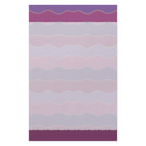 Wavy Lines Purple Stationery