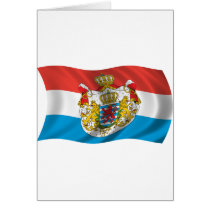 Wavy Luxembourg Flag cards