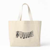 Wavy Music scale and notes bag