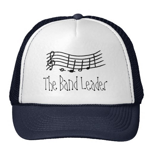 Wavy music scale and notes The Band Leader hat Zazzle
