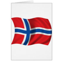 Wavy Norway Flag Cards