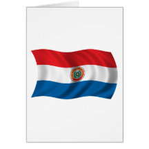Wavy Paraguay Flag Greeting Card