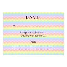 Wavy Pastel Rainbow Stripes Announcement