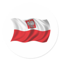 Wavy Poland Flag stickers by teyes143 Wavy Poland Flag stickers
