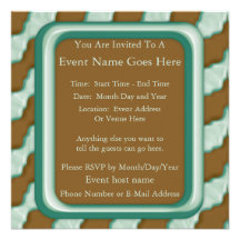 Wavy Ripples - Chocolate Mint Invite