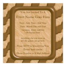 Wavy Ripples - Chocolate Peanut Butter Invite