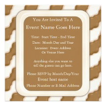 Wavy Ripples - Milk Chocolate and White Chocolate Custom Invites