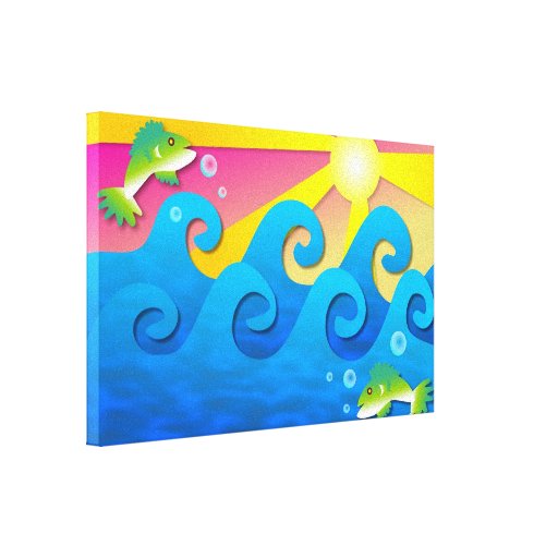 Wavy Sea Canvas Prints