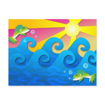 Wavy Sea Postcards
