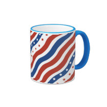 Wavy Stars and Stripes mugs