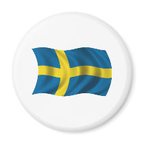 Wavy Sweden Flag magnets by teyes143 Wavy Sweden Flag magnets