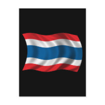 Wavy Thailand Flag Post Cards