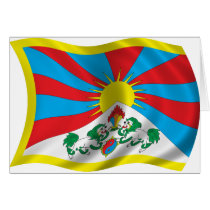 Wavy Tibet Flag cards