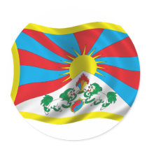 Wavy Tibet Flag stickers by teyes143 Wavy Tibet Flag stickers