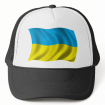 Wavy Ukraine Flag Trucker Hats