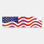 Wavy USA Bumper Stickers