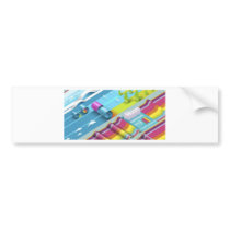 wavy wallpaper bumper sticker
