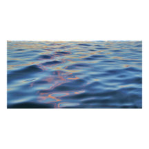 Wavy Water Background Photo Card Template