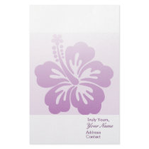 Wavy white Purple Stationery