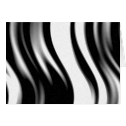 Wavy Zebra Stripes Wild Safari Zoo Print Pattern Card