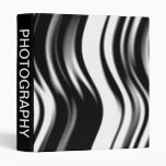 Wavy Zebra Stripes Wild Safari Zoo Print Pattern S 3 Ring Binders