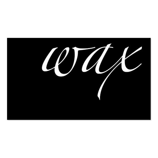Wax: Brazilian Wax Business Cards (front side)