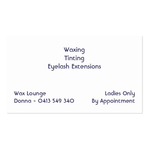 Wax Lounge Version REALY Final Business Cards (back side)
