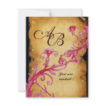 WAX SEAL  MAGIC BERRIES  MONOGRAM red brown purple invitations