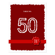 Wax Seal Table Number Post Card