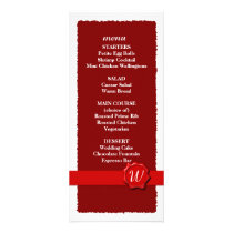 Wax Seal Wedding Menu / Program Full Color Rack Card