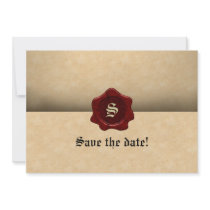 Wax Sealed Parchment Vintage Wedding Personalized Invitation