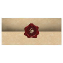 Wax Sealed Parchment Vintage Wedding Menu Rack Card Design