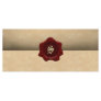 Wax Sealed Parchment Vintage Wedding Menu Rack Card Design