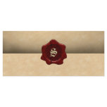 Wax Sealed Parchment Vintage Wedding Menu rack cards