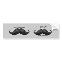 Waxed Braided Desi  Moustache Bumper Stickers