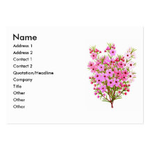 Waxflower Bouquet Profile Card Business Card Templates