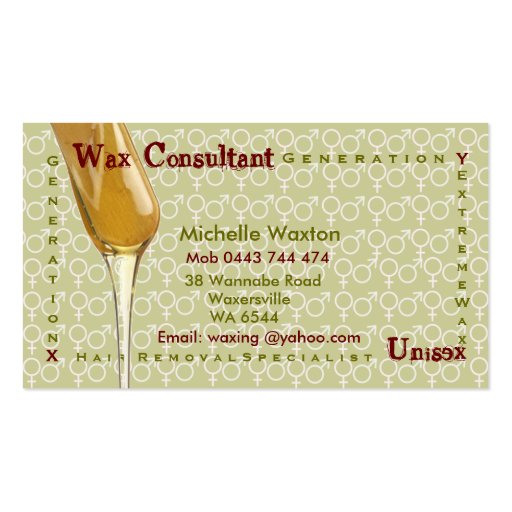 Waxing Business Card