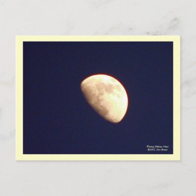 Waxing Gibbous Moon Postcard by hopefulone