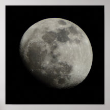 Waxing Gibbous Moon Print