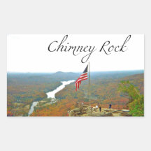 Way Above Chimney Rock Rectangular Sticker