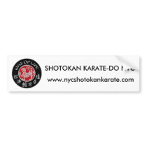 Way Of Life Shotokan Dark Logo Bumper Sticker bumper stickers
