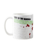 Way of the warrior poem wrap around mugs
