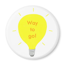 Way to go! light bulb magnet